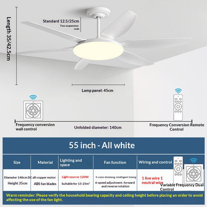 AeroGlow Modern Ceiling Fan Light