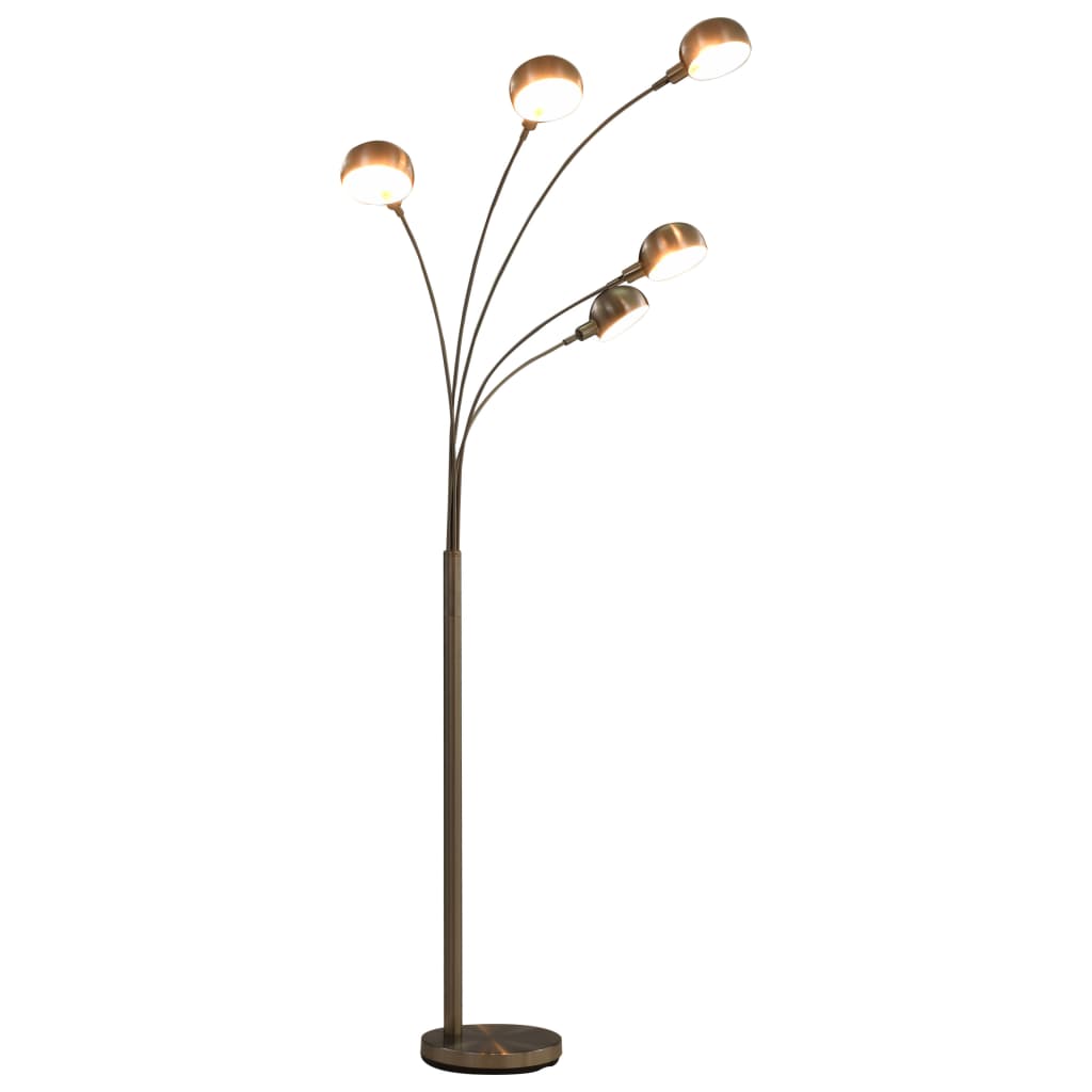 Floor Lamp 200 cm 5 x E14 Silver