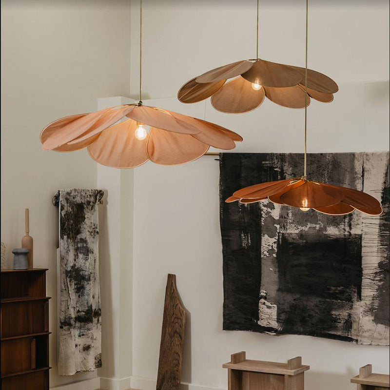 Cloth-craft Hanging Lamp Log Wind Hotel Lamp
