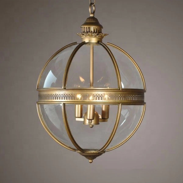 Retro Industrial Style Hotel Hall Bedroom Dining Room Round Glass Ball Chandelier