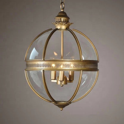 Retro Industrial Style Hotel Hall Bedroom Dining Room Round Glass Ball Chandelier