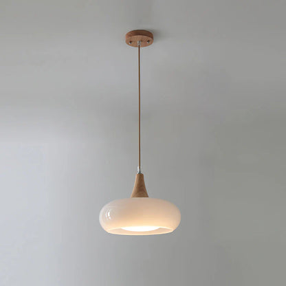 Nordic CreamWood Glass Pendant Chandelier