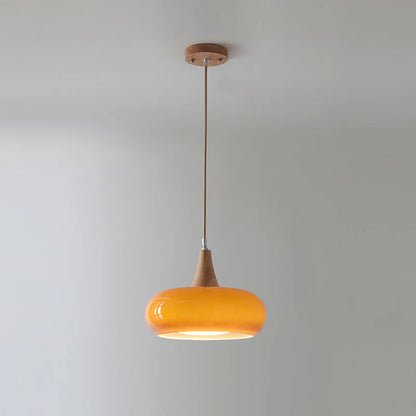 Nordic CreamWood Glass Pendant Chandelier