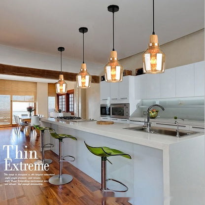 Simple Glass LED Decorative Chandelier