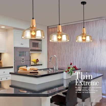Simple Glass LED Decorative Chandelier